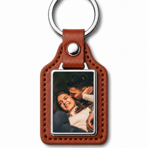 Porta-chaves com pele castanho